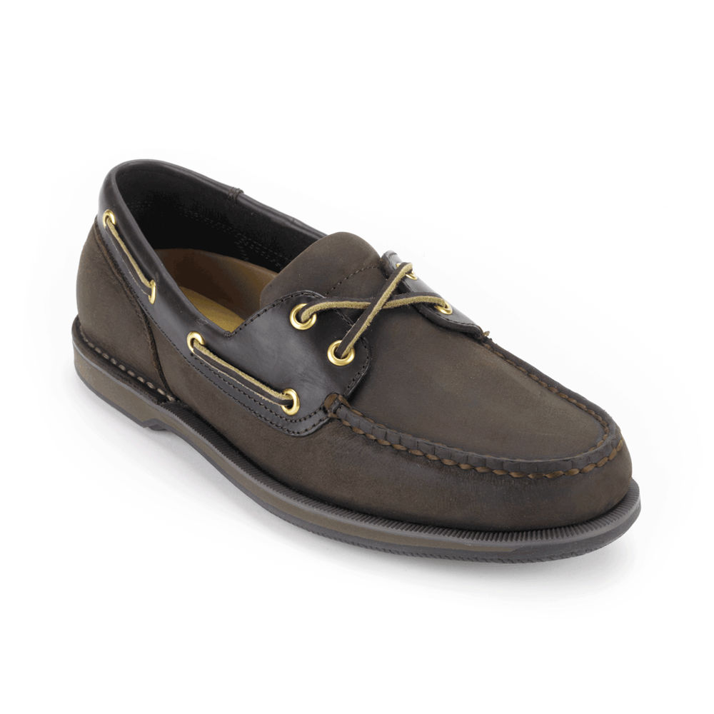 Rockport Boat Shoes For Mens Dark Brown - Perth - NY7869154